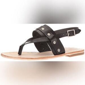 FRYE Women's Avery Stud Thong Flat Sandal size 9.5 Leather